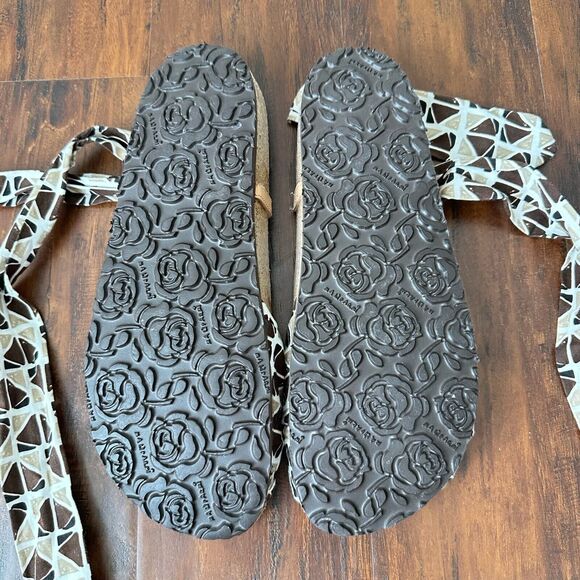 MALIPARMI Bow Open-Toe Ankle Strap Sandals Cork Comfy ITALY MADE - Picture 9 of 9